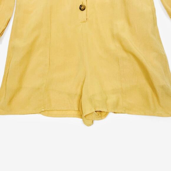 Amuse Society Liliana Romper Size S Sunray Yellow Earthy Casual Festival Summer - Picture 11 of 15